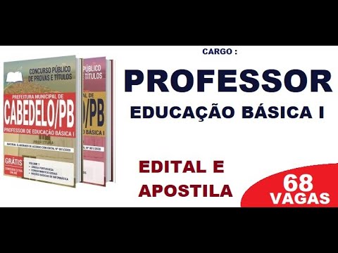 Edital Apostila Concurso Público Prefeitura de Cabedelo PB 2020 Professor de Educação Básica I
