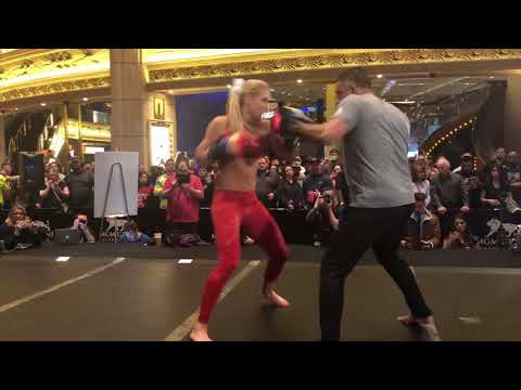 UFC 222 Media Day - Cris Cyborg Rolls with BJ Penn at Open Workouts