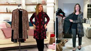 Susan Graver Printed Novelty Duster Cardigan & Knit Tank Set on QVC