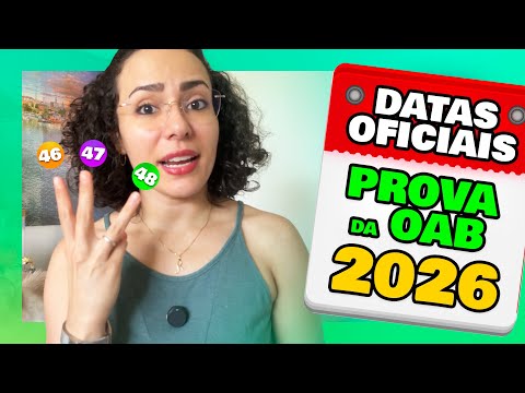 Vídeo: Calendário OAB 2026: datas, prazos e dúvidas