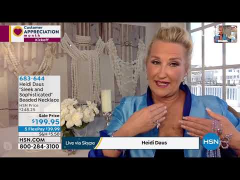 Heidi Daus "Sleek and Sophisticated" Beaded 6Strand Neck...