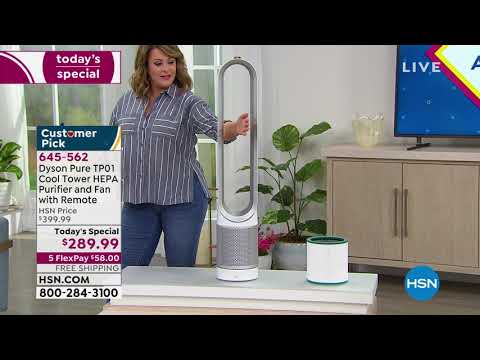 Dyson Pure TP01 Cool Tower HEPA Purifier and Fan with Re...