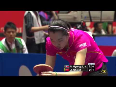 2014Tokyo WTTTC (WT grpA/rnd4)-1st Game: Li Xiaoxia vs Ri Myong Sun