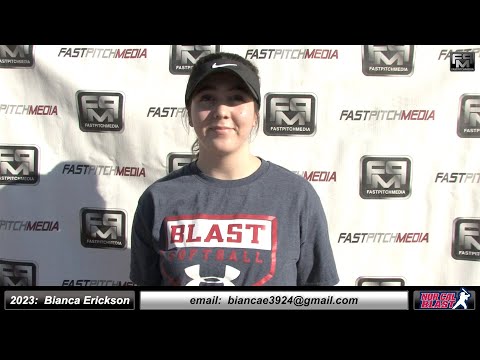 2023 Bianca Erickson 3.5 GPA, Third Base Softball Skills Video - Norcal Blast