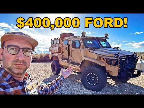 $400,000 ARMORED Ford Super Truck Destroys Rezvani! (road legal military truck)