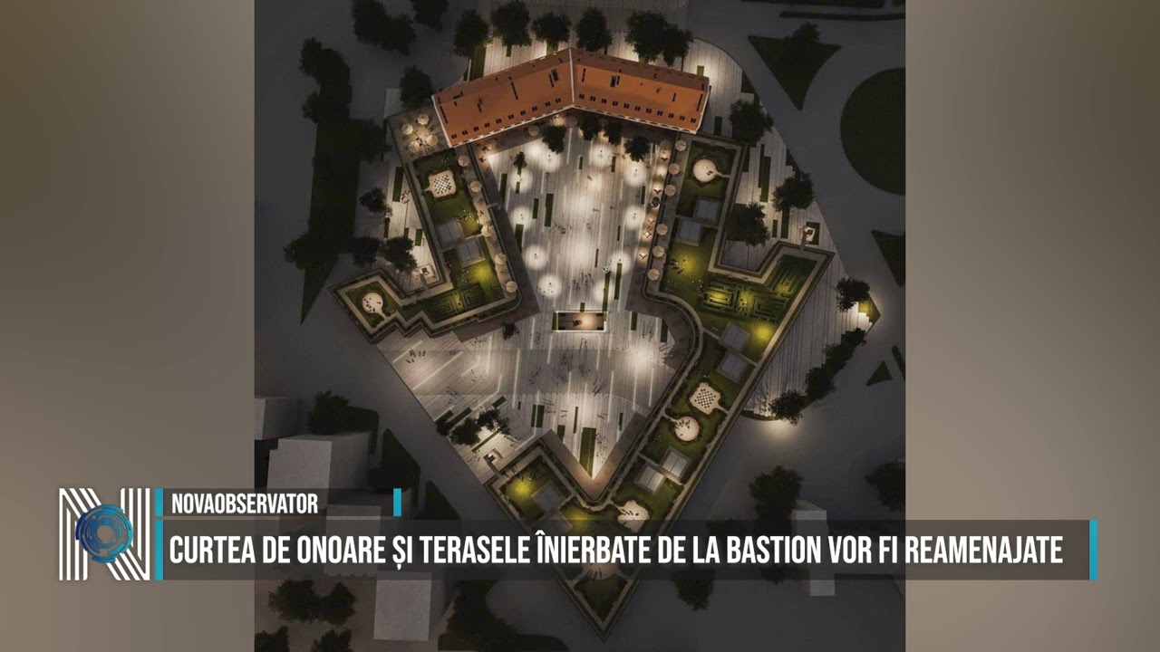 Curtea de onoare și terasele înierbate de la Bastion vor fi reamenajate