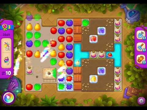 GardenScapes Level 3569 no boosters (16 moves)