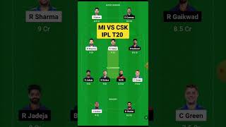 mi vs csk dream11, mi vs che dream11 team, mumbai indians vs chennai super kings dream11 team,