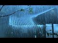 Calm Your Anxiety Within 3 Minutes To Sleep Instantly With Heavy Rain Thunder On Tin Roof At Night
