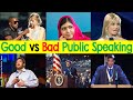 Good vs Bad Public Speaking: Examples & Annotations