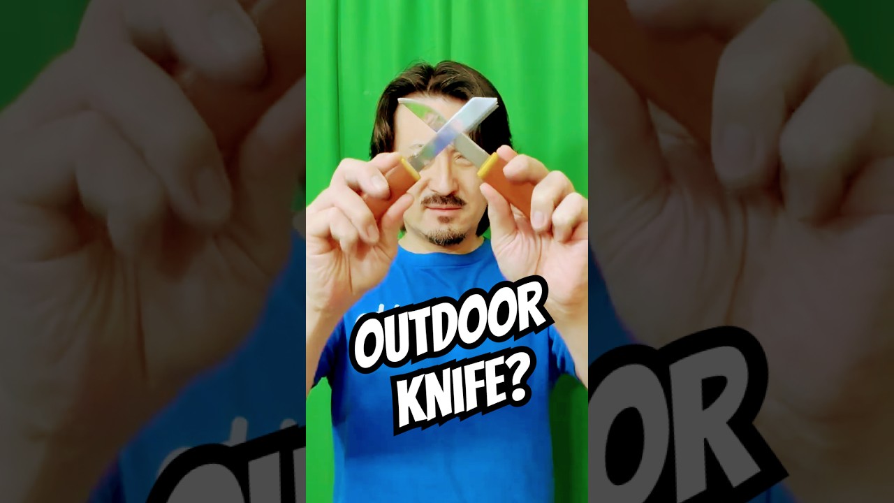 Amazonで買ったアウトドアナイフ子母両刀型はカッコいいのに…【The outdoor knife I bought on Amazon looks cool, but...】#shorts