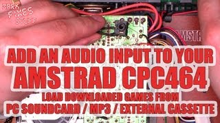 Load Amstrad CPC464 games from PC to real Amstrad: Add a cassette socket input to an Amstrad CPC464