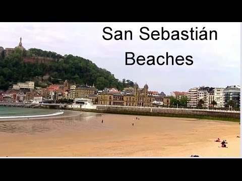 San Sebastián Spain, beaches, bayfront promenade - LVBO Travel Videos