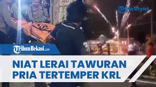 Tragis! Pria Berbaju Koko Tewas Tertemper KRL saat Berniat Bubarkan Tawuran di Bantaran Rel Jaktim