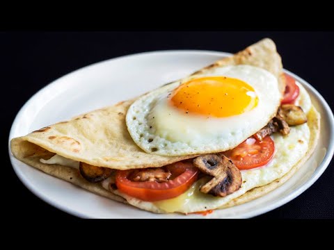 Do you have two eggs and a tortilla? Great potato recipe! Better than pizza! Perfect breakfast