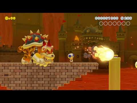 Super Mario Maker 2 - Meowser in the Fire Sea