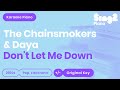 Don't Let Me Down Karaoke | The Chainsmokers, Daya (Piano Karaoke)