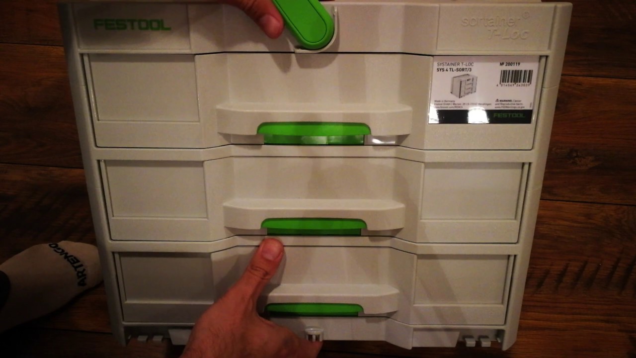 Unpacking / unboxing SORTAINER Festool SYS 4 TL-SORT/3 200119