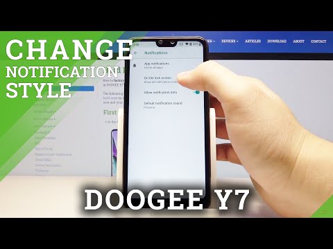 How to Set Up Notifications in DOOGEE  Y7 - Change Notifications Settings