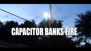 preview picture of video 'Altamonte Springs, FL Capacitor Banks Fire/Power Line Fire Sparking'