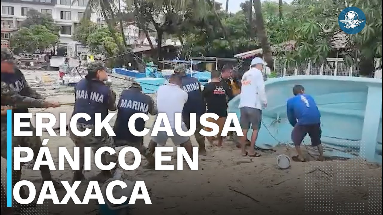 Impacto de Erick provoca desborde del mar y compras de pánico en Oaxaca