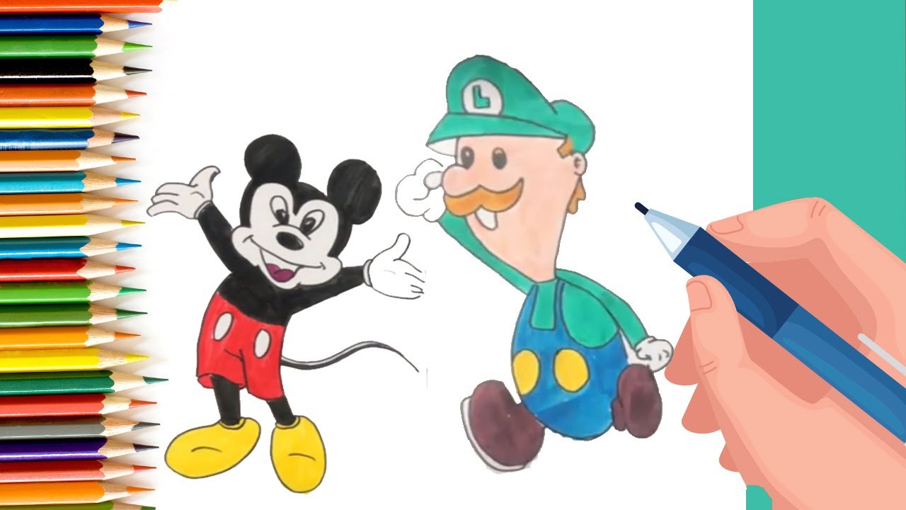 Easy drawing of Cartoon Characters for beginners for Kids