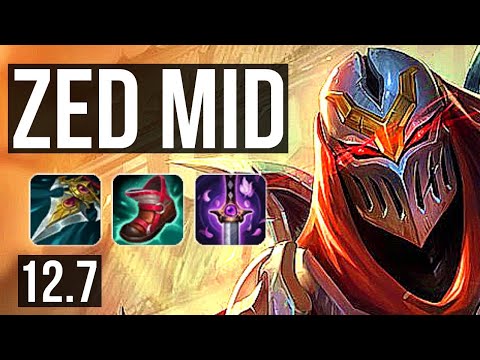 ZED vs SWAIN (MID) | Rank 3 Zed, 7 solo kills, Legendary | NA Challenger | 12.7