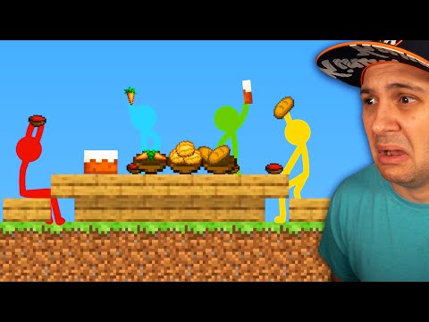 When Stickmen play Minecraft...