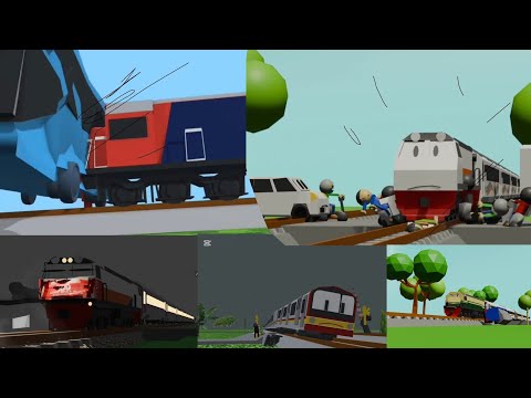 Kompilasi kecelakaan kereta api dengan Prisma 3D, Blender 3D dan Draw Bricks part 5