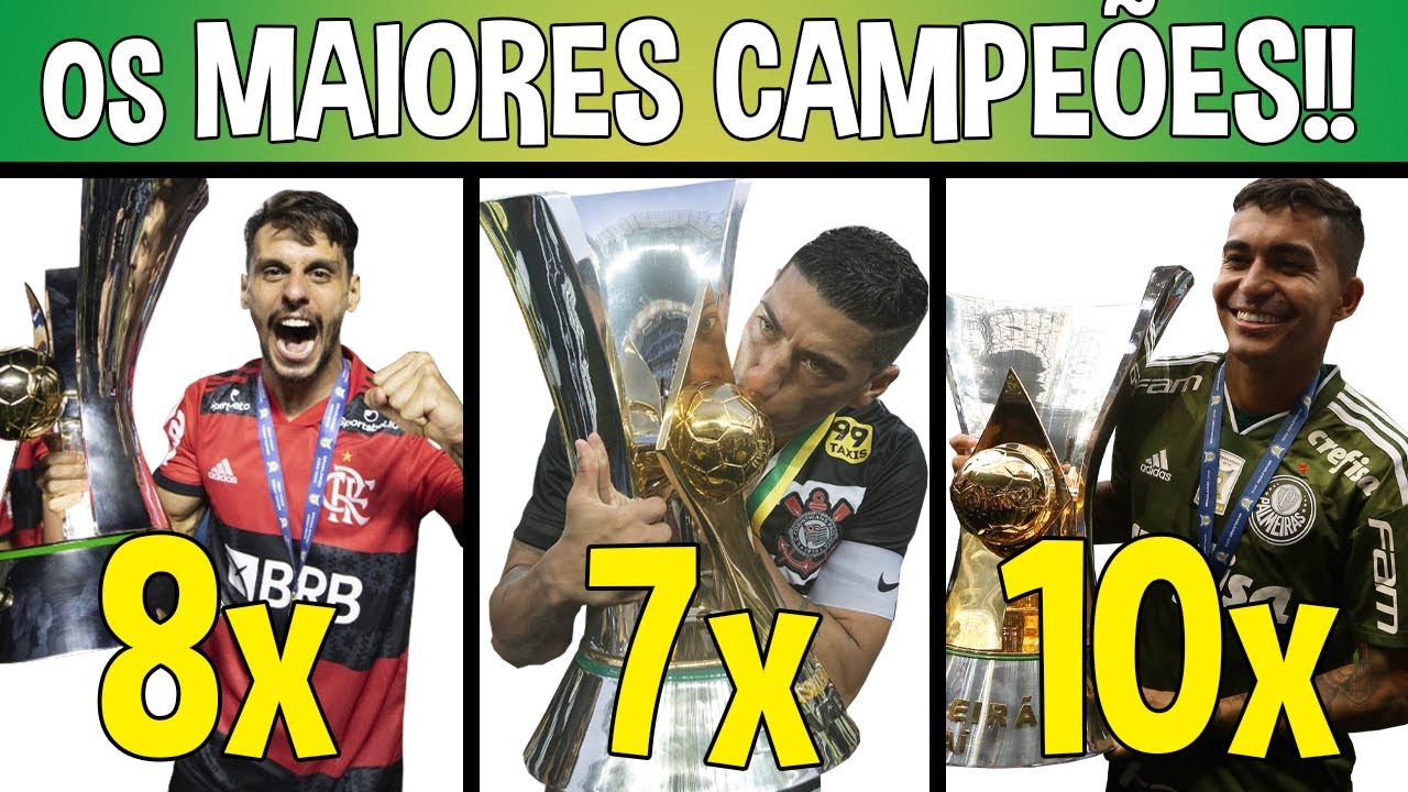 TOP 5 MAIORES CAMPEÕES DO BRASILEIRÃO! (1959-2021)