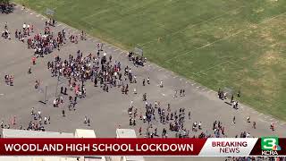 LiveCopter3 is over Woodland High School, which is under lockdown