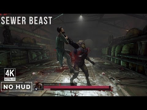 Vampyr - Sewer Beast Boss Fight / Werewolf Boss (4K 60FPS, no HUD)