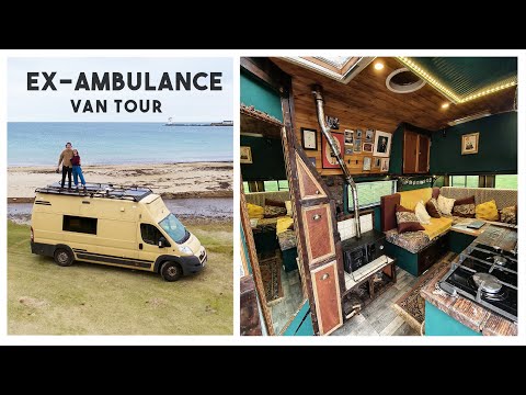 VAN TOUR | From Ambulance to TINY HOUSE (off grid)