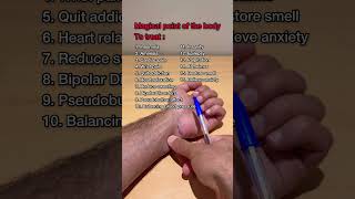 Acupressure special point. Magical points of body