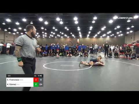 122 Lbs Rr Rnd 4 Emma Francisco Minnesota Dual Vs Katie Gomez California Blue