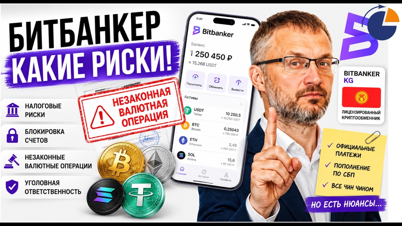 BITBANKER: УДОБНО. НО ЕСТЬ РИСКИ. Налоговые и Валютные!
