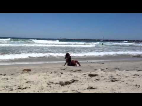 Maram and Ranya at the beach