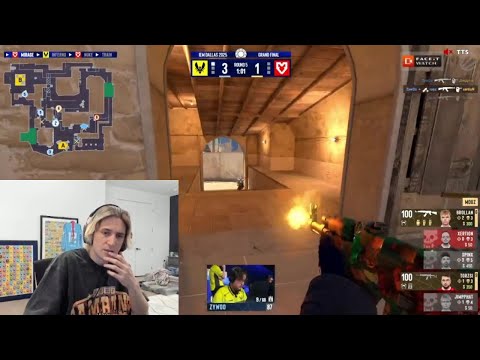 xQc Shocked by CS Pro Player Zywoo Getting Ace at Grand Final Tournament