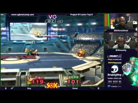 S@X 9/23/14 - Guy (Diddy Kong) vs Omni (Fox) - Project M Losers Top 8 - Smash PM