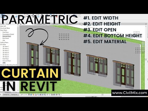 Revolutionize Your Interior Design with Parametric Revit Curtain Family - Download and Explore!