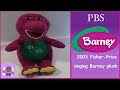 2003 PBS Singing Barney The Purple Dinosaur Plush By Fisher Price