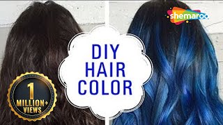 How to Color Your Hair - DIY Blue Hair #Shemaroolifestyle | Hair Color Tutorial | Hair Color at Home