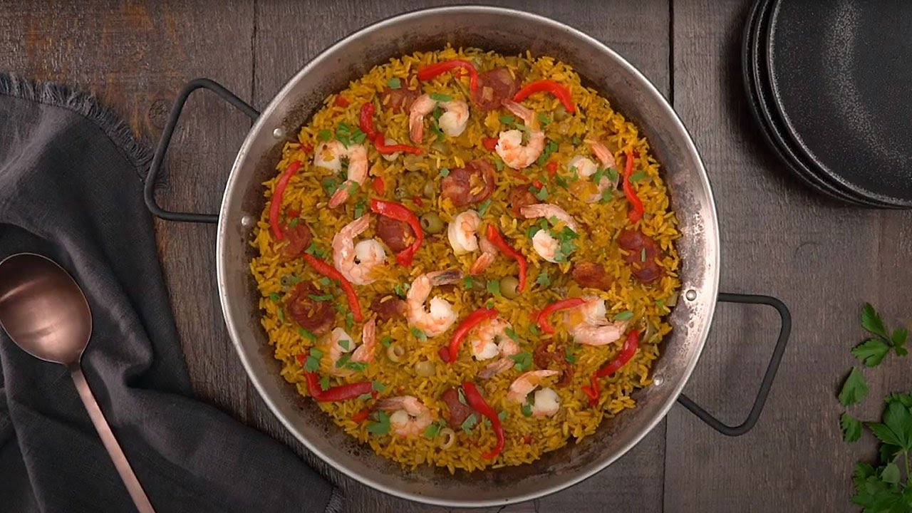 Paella de Camarones Recetas Videos Goya Foods