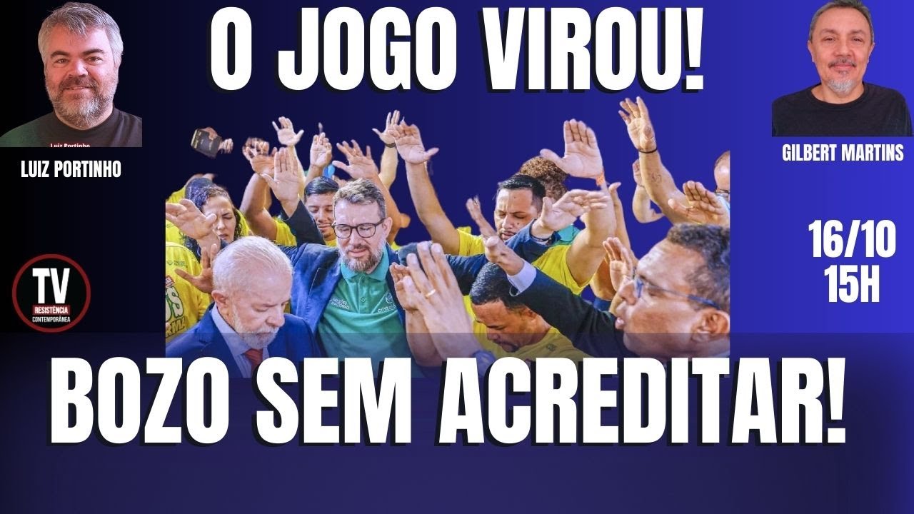 [AO VIVO] JOGO VIROU! BOLSONARO SEM ACREDITAR! LULA CONQUISTA EVANGÉLICOS (16/10/2024)