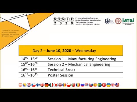 DSMIE-2020 Day 2 - Part 2 - June 10, 2020 (14:00-16:45)