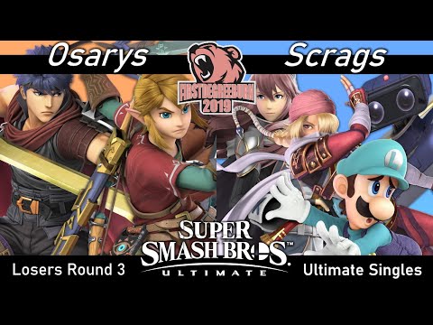 FirstDegreeBurn 2019 - Osarys (Link/Ike) vs Scrags (Lucina/Luigi/ROB/Sheik) Losers Round 3 | SSBU