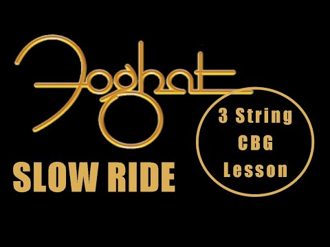 Foghat Slow Ride 3 String Cigar Box Guitar Lesson #cbg #cigarboxguitarlesson #foghat #slowride