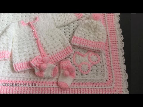 Easy crochet baby cardigan/ crochet for life cardigan 2808