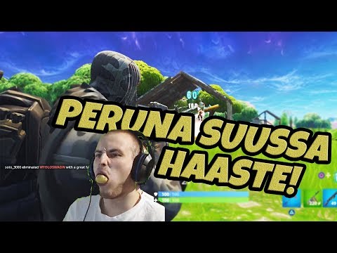 PERUNA SUUSSA HAASTE 🥔😮 - Fortnite HAASTE (sisältää tekstitykset)