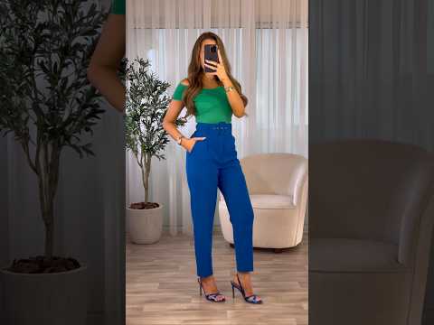 Blue Colorblock outfit ideas 💙💚💖🤍#outfitideas #zara #zaradaily #styleinspo #shorts